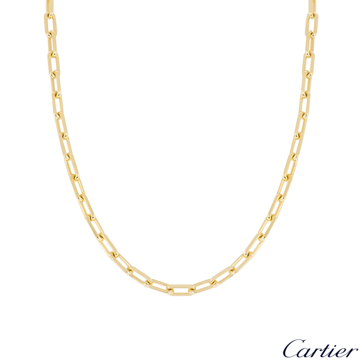 cartier long gold necklace